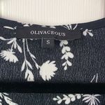 Olivaceous  Black and White Floral Print Midi Dress with Short Sleeves Photo 1