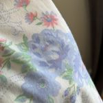 Vintage 80’s floral babydoll nightgown ruffle lace dainty feminine sleep White Photo 9