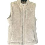 Calvin Klein Beige Sherpa Vest Women’s M Zip Up Sleeveless Cozy Layering Jacket Photo 1