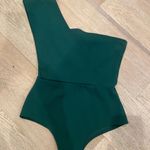 Pretty Little Thing One Shoulder Emerald Bodysuit Photo 0