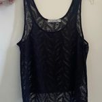 Chloe K Black Lace Tank Top See Through Women’s Top NWOT Photo 0