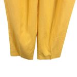 Isassi 2 piece pants suit, yellow, linen blend, USA, Vintage, size 10, large Yellow Photo 5