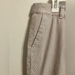 Talbots Weekend Chino striped Cropped pants women’s size 16 tan and white Photo 2