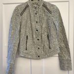 Free People Follow The Flock Sage Green Velvet Jacquard Boho Moto Jacket Size 0 Photo 0