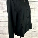 Chico's 2 Blazer Jacket Womens Large Black Paisley Lined Button Front Long Sleeve Photo 1