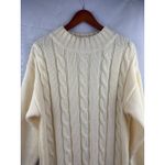 Lost + Wander  Womens Cable Knit Sweater Dress Small Cream Acrylic Photo 1