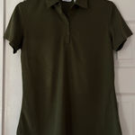 Lady Hagen  Olive Dri-Fit‎ Button Down Shirt Size Small NWT Photo 0