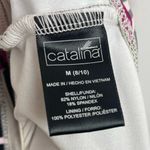 Catalina  Medium Floral Cutout Back One Piece Swimsuit Art Tropical Vacation Photo 2