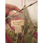 Victoria's Secret VTG Victoria’s Secret Gold Label Slip Dress Womens M Floral Satin Chemise Green Photo 2