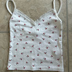 Brandy Melville John Galt  Cherry Pointelle Tank Top Photo 0