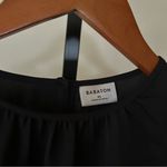 Aritzia Babaton  Rennie Satin Blouse Crepe Long Sleeve Black Top Capsule Size XS Photo 2
