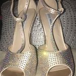 Steve Madden Beige Rhinestone Studded Platforms. Photo 0