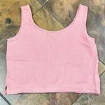 St. John  Light Pink Ribbed Cropped Sleeveless Tank Top Medium Photo 2