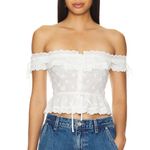For Love & Lemons  Marlowe Top In White Photo 0