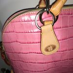 Dooney & Bourke Pink Croc Leather Satchel Crossbody EUC Photo 6
