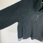 C9 Black Cropped Pullover Teddie Fleece Jacket Sz Large Photo 2