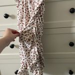 Urban Outfitters  Women’s White Ditsy Floral Ruched Cottagecore Ruffle Hem Dress Photo 3
