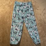 Disney Lilo & Stitch Pajama Pants Womens Medium Blue Plush Joggers Comfort  Photo 2
