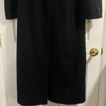 Evan Picone Vintage Black Merino Wool Camelhair Trench Coat Photo 7
