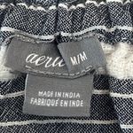 Aerie Blue and White Smocked Crop Blouse Top - Medium Photo 2