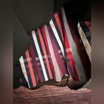 Paraphrase Knee length Sheer Plaid Skirt. Size Medium. Black Photo 3