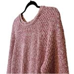 Free People Electric City Sweater Pink White Marled Scoop Long Sleeve $98 M # Photo 4