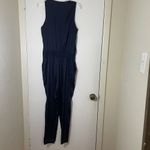 Ramy Brook Navy satin Sleeveless vneck jumpsuit size medium Photo 6