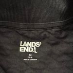 Lands End Women’s Size M 10 12 Quilted 1/4 Zip Pullover Sweatshirt Large Collar Black Size M Photo 2