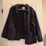 ZARA  Black Denim Overshirt Jacket Photo 4