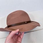 Free People  Brown Wool Wide Brim Hat Boho OS Fall Casual Photo 8