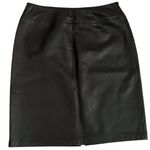 Croft & Barrow Size 8 Lambskin Leather Lamb Pencil Skirt Dark Brown Photo 0