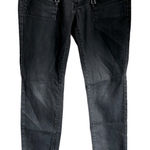 Mango MNG Washed Black Moto Skinny Textured Denim Jeans Photo 0