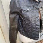 Jou Jou Black Waxed Denim Jacket Women’s Large Photo 10