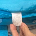 Vintage nylon long Blue rain Trench Coat size 10 Photo 12