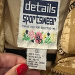 Vintage 90’s Details Sportswear Silk Bomber Jacket Roman Numerals Ancient Words Tan Photo 4