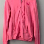 PINK - Victoria's Secret VS Pink Bright Pink Full Zip Sweater Photo 0