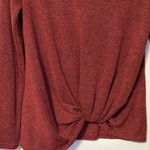 Peyton Jensen ‎ burgundy/wine knot front lightweight sweater small KTP801682EV Photo 1