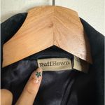 Ruff Hewn Vtg  black genuine leather coat jacket size XL 90s festival fall Photo 4