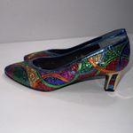 Vintage Margaret Jerrold Retro Holiday Party Glitter Jeweled Pumps Heels Shoes 7 Photo 3