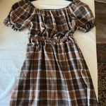 Boutique Plaid Dress Brown Size XS Photo 0