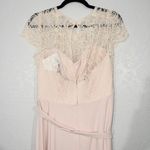 Jenny Packham NWT Jenny Peckham Blush Lace & Crepe Column Gown Size 12 Photo 5