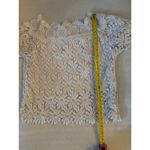 Handmade  Vintage White Floral Lace Shirt XS Cottagecore Fairycore Tomatogirl Photo 10