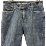 Lee  Just Below the Waist Stretch Denim Cropped Button Cuff Blue Jeans Womens 8 M Photo 2