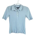J.Crew Premium Rib Short-Sleeve Polo Shirt Light Blue Size XS 2025 Preppy Photo 0