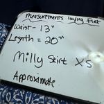 Milly  for Design Nation Asymmetrical Tile Skirt size XS blue and white Photo 6