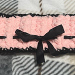 Handmade Pink and Black Women's Headband winter earmuffs ear cover  crochet Photo 1