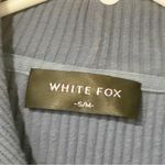 White Fox Boutique  Size Small/Medium Blue Ribbed Thermal Full Zip Up Hoodie Photo 2