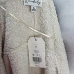 Wonderly  NWT Cozy Tan and Cream Sherpa Cardigan faux suede vest coat neutral Photo 4