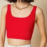 Babaton Aritzia x  Sculpt Knit Square Neck Ribbed Cropped Tank Top M Photo 7