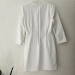 Veronica Beard  White‎ Bridal Dress Channing Mini Gold Buttons Size 12 Photo 5